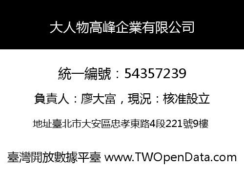 大人物高峰企業有限公司