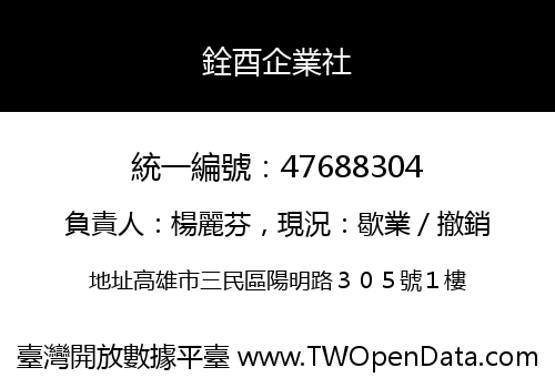 銓酉企業社