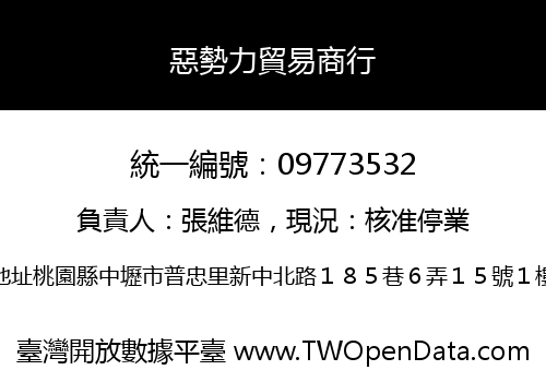 惡勢力貿易商行