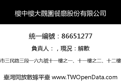 樓中樓大觀園餐廳股份有限公司