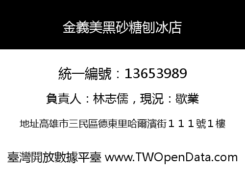 金義美黑砂糖刨冰店