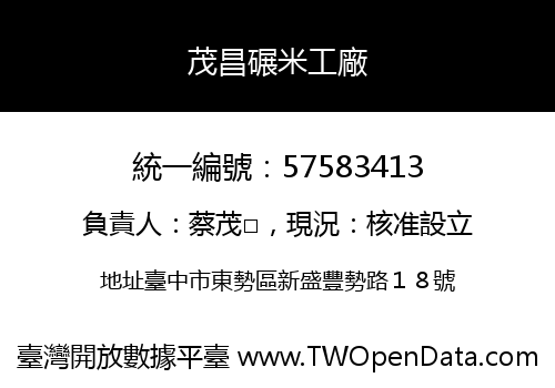 茂昌碾米工廠