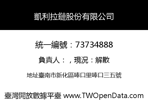 凱利拉鏈股份有限公司