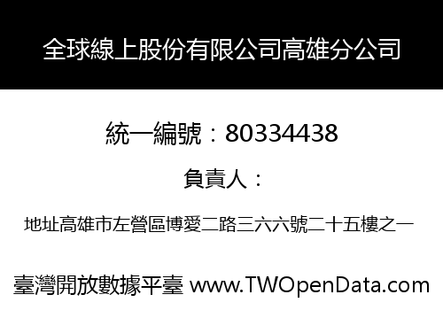 全球線上股份有限公司高雄分公司