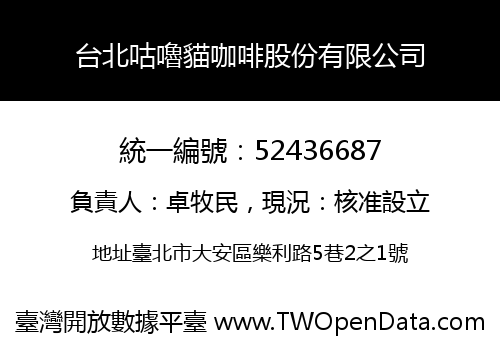 台北咕嚕貓咖啡股份有限公司