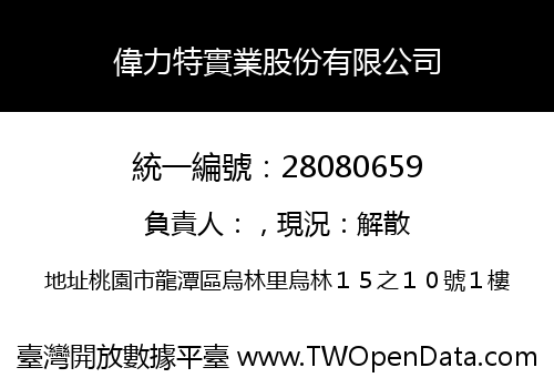 偉力特實業股份有限公司