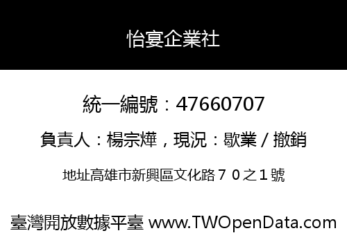 怡宴企業社