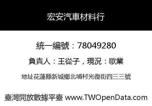 宏安汽車材料行