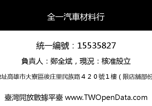 全一汽車材料行