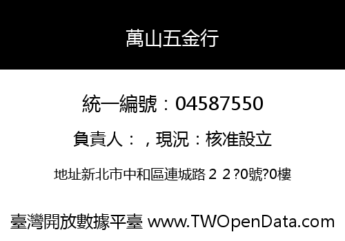 萬山五金行