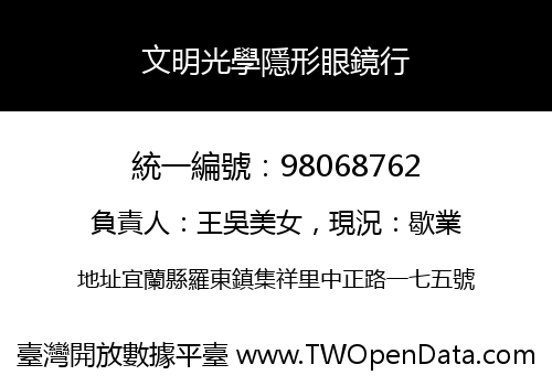文明光學隱形眼鏡行
