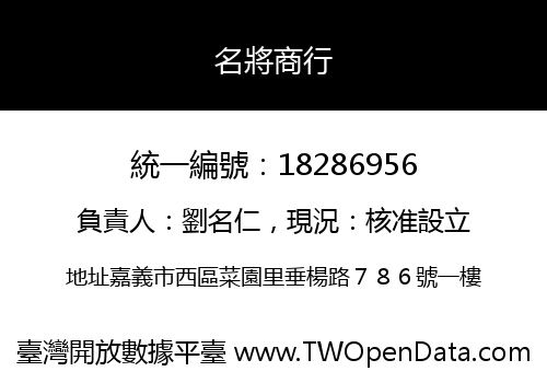 名將商行