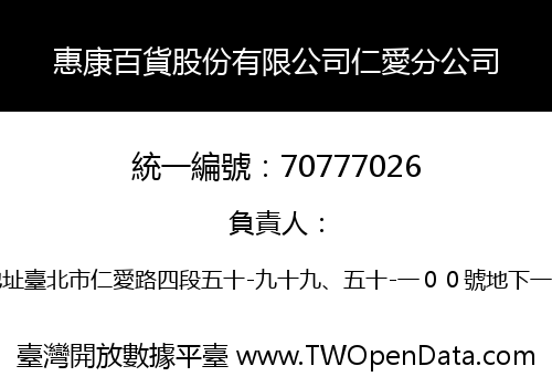 惠康百貨股份有限公司仁愛分公司
