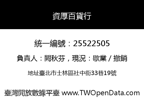 資厚百貨行