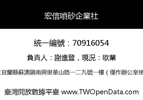 宏信噴砂企業社