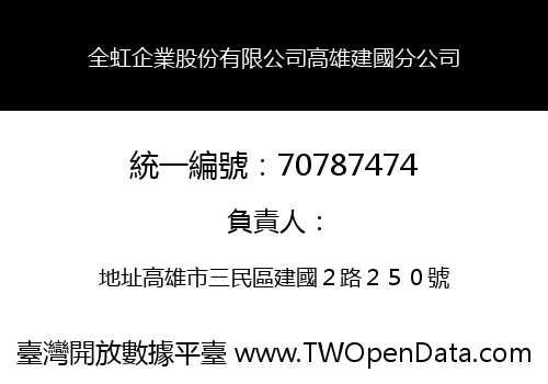 全虹企業股份有限公司高雄建國分公司