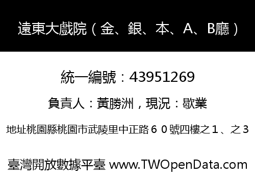 遠東大戲院（金、銀、本、A、B廳）