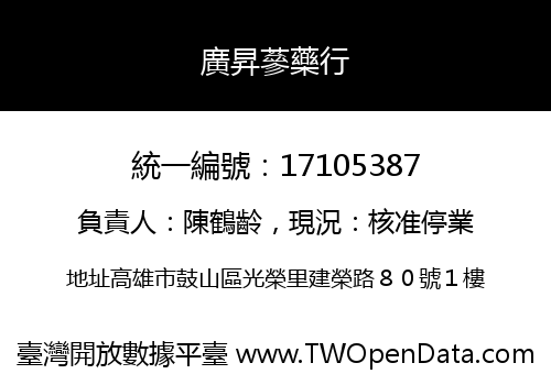 廣昇蔘藥行