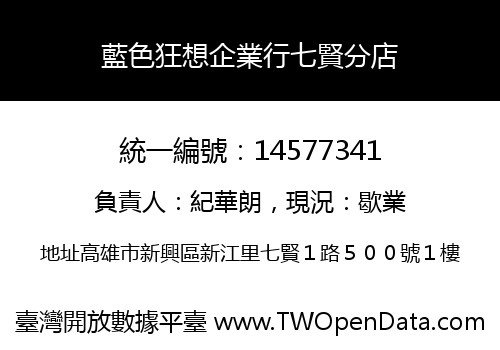 藍色狂想企業行七賢分店