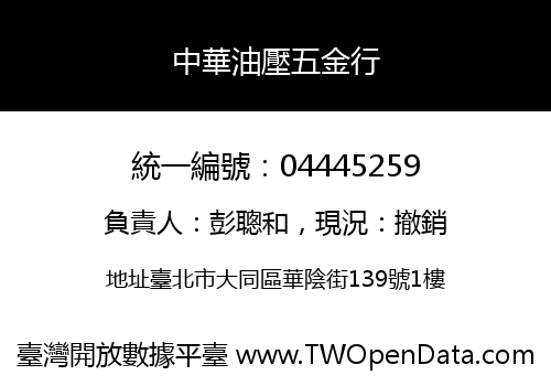 中華油壓五金行