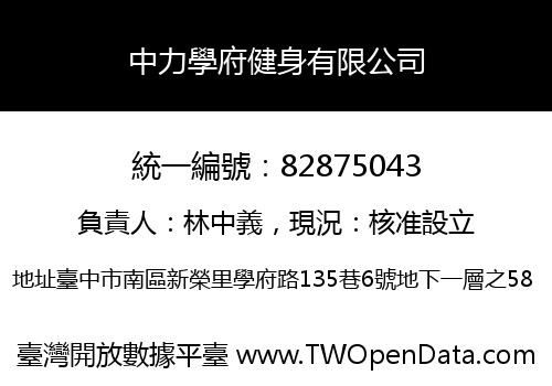 中力學府健身有限公司